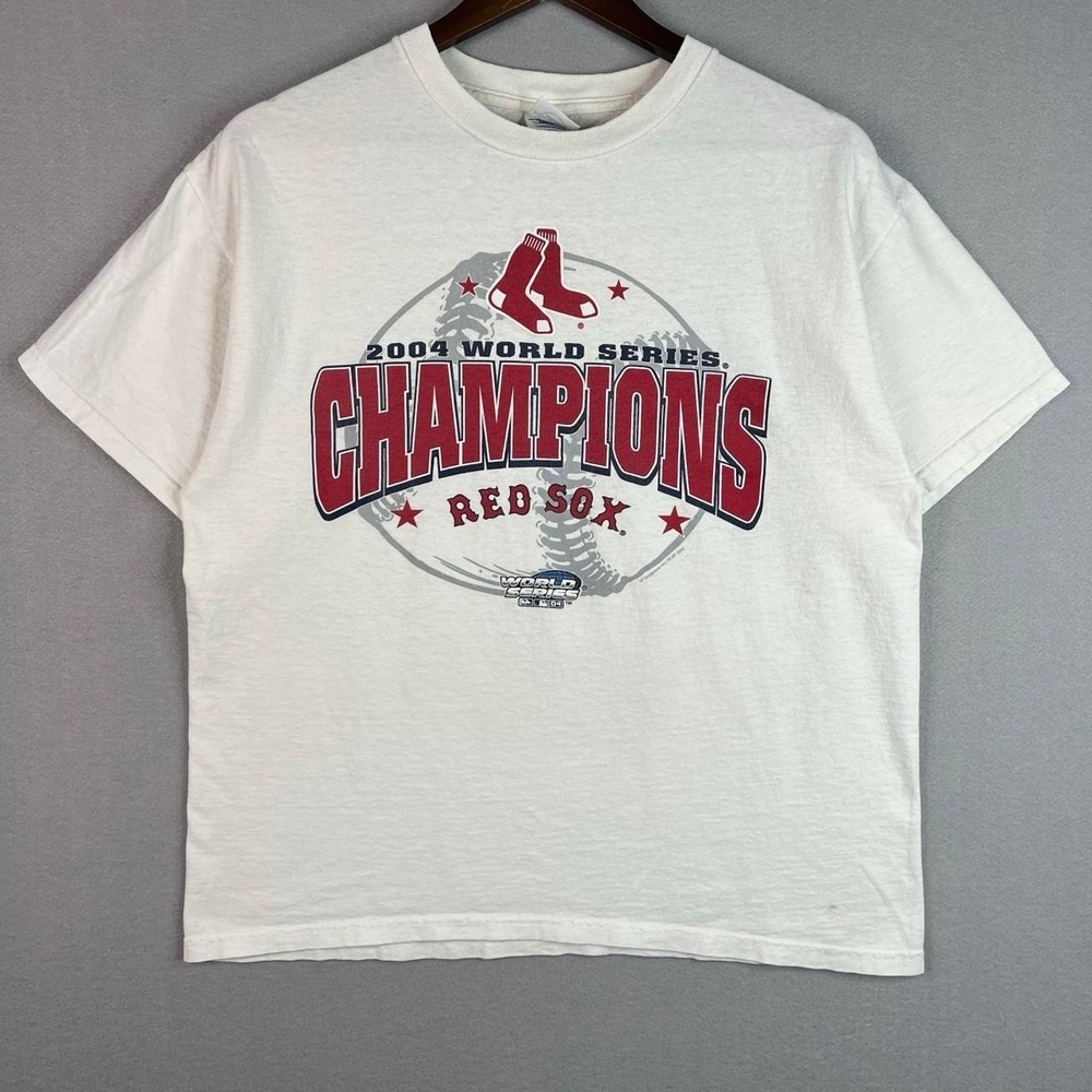 Vintage Boston Red Sox 2004 MLB Baseball World Series Champions Tee Shirt L